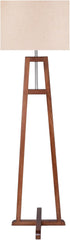 El Rawda RL-FL-A-007 Modern Dark Wood Floor Lamp for Living Room or Bedroom - Beige