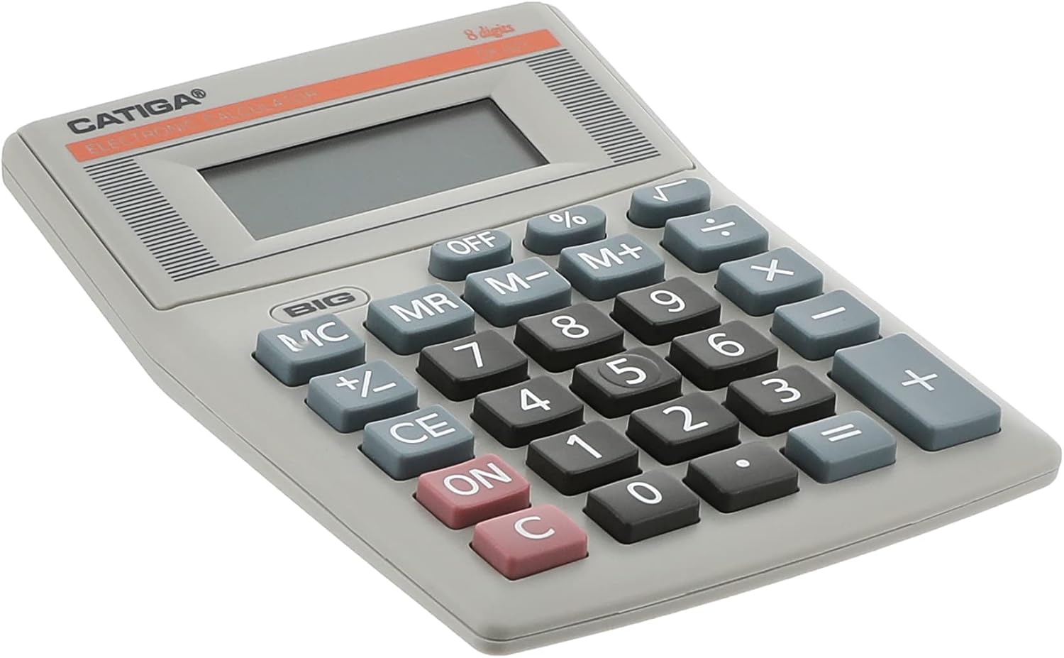 Catiga DK-023 Electronic Calculator, Dual Power, 12 Digits, with Plastic Keys for Office and School - Multi Color