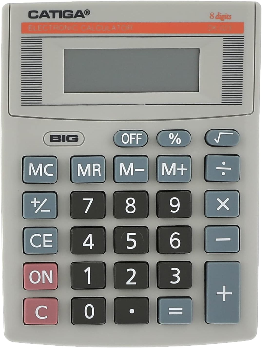 Catiga DK-023 Electronic Calculator, Dual Power, 12 Digits, with Plastic Keys for Office and School - Multi Color