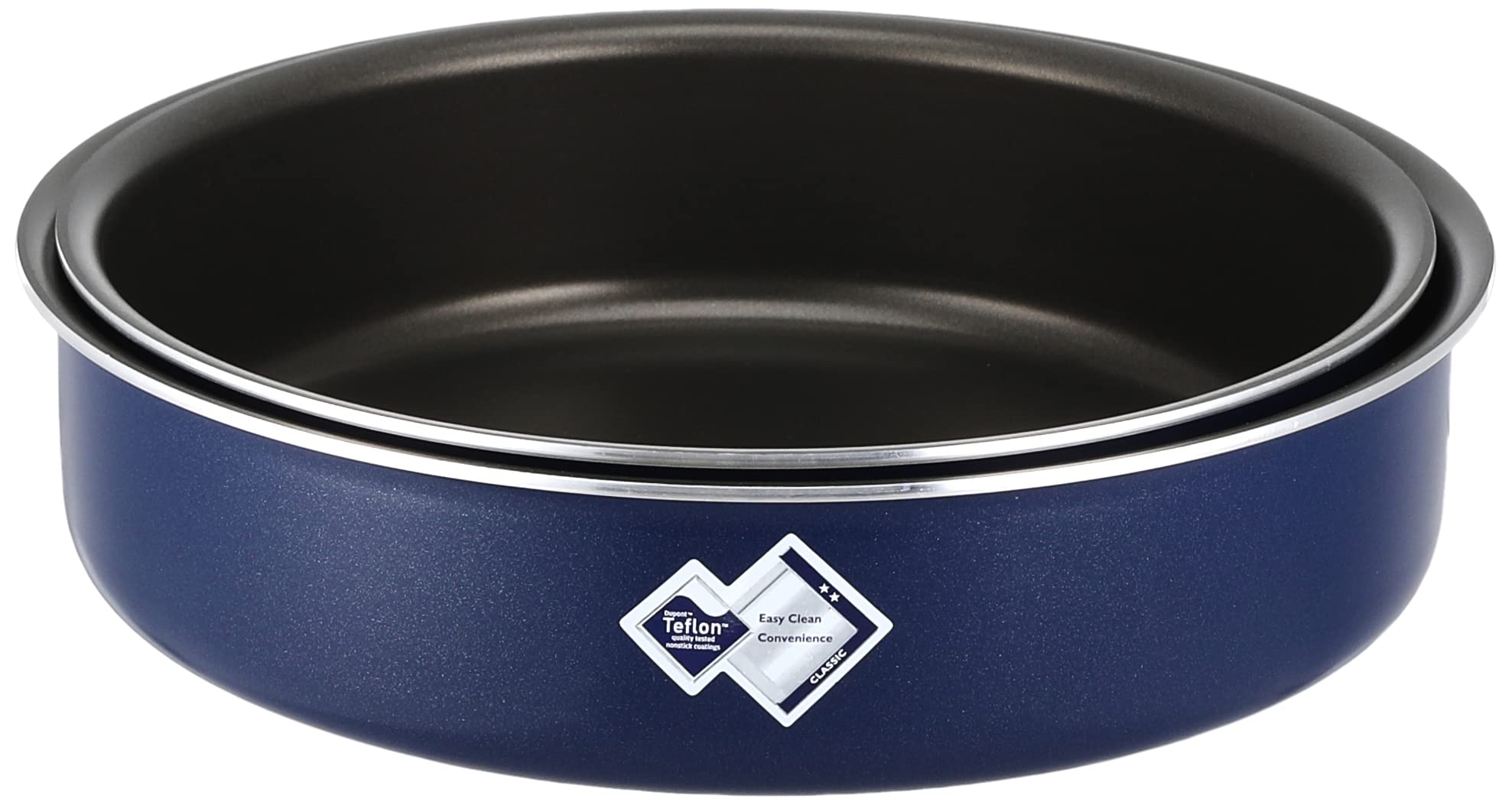 El Dahan Blue Stone Non-Stick Oven Pan Set, 26 and 28 cm - Blue and Black