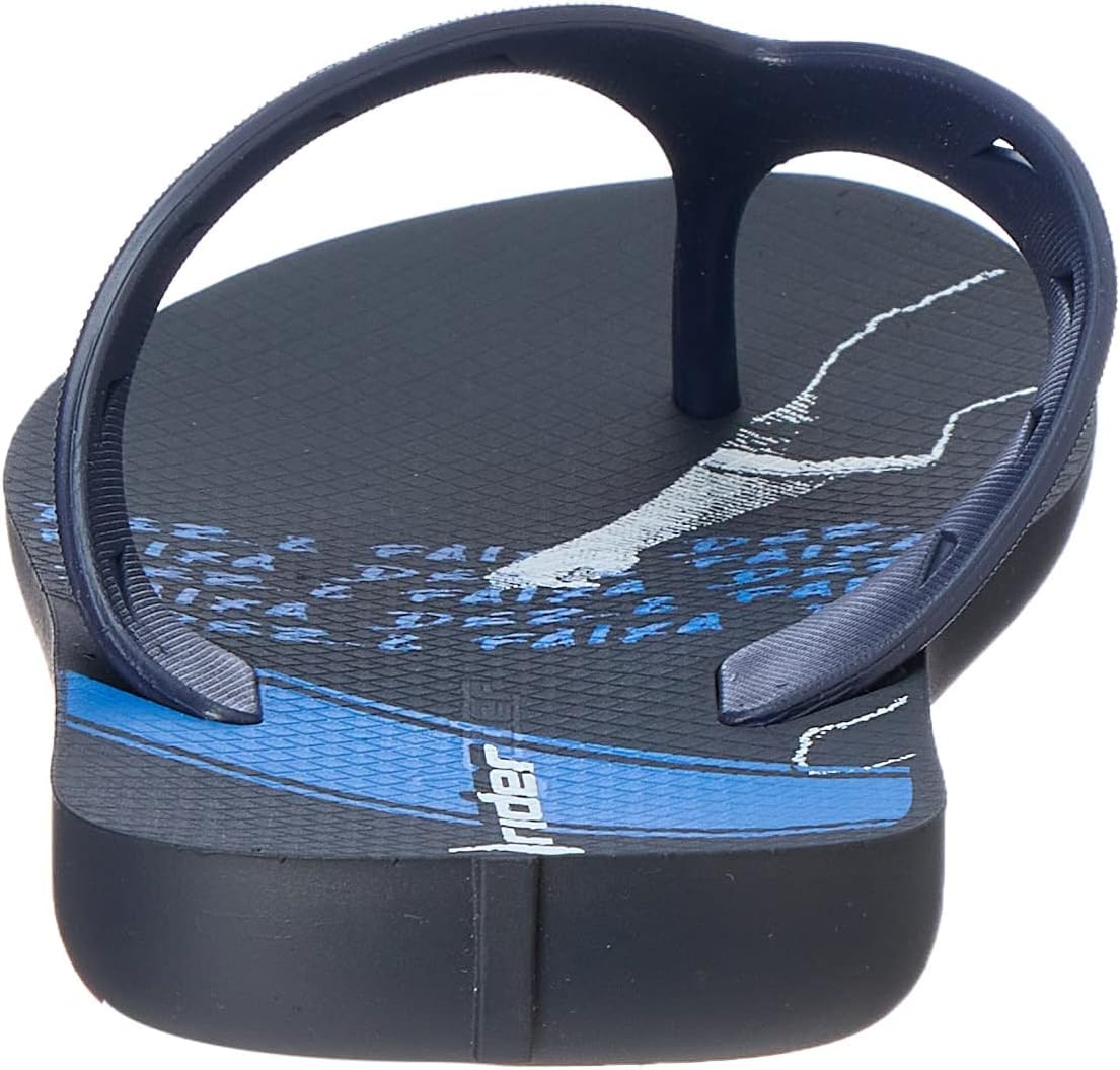 Rider Rubber Flip-Flop with Soft Padding - Black/Blue/White