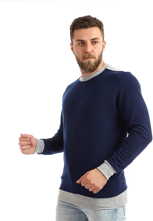 Offcliff Men's Crew Neck Long-Sleeve Sweatshirt