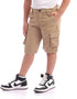 Andora Boys' Casual Khaki Gabardine Shorts with Side Pockets