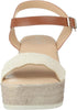 Club Aldo Faux Leather Scallop-Trim Slingback Wedge Sandals for Women