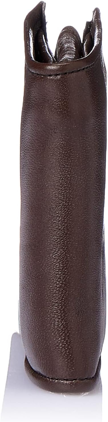 OX Dark Brown Leather For Men - Bifold Wallets