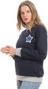 JAMILA Women’s Round Neck Sweatshirt with Shiny Star Patch