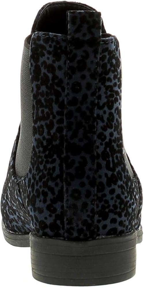 Sprox Women's Faux Suede Leopard Print Pull-On Ankle Boots with Elastic Insert