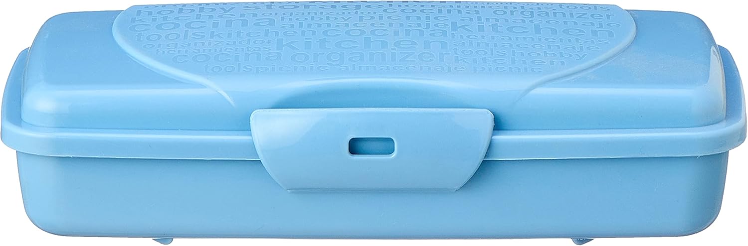 Plastic Rectangular Lunch Box (500ml) - Blue