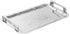 Image G52 Rectangular Tray with Two Handles and Decorative Edge, 31 cm - Silver