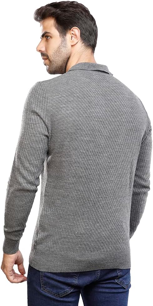 Coup Men's Sweater with Zip and Long Sleeves