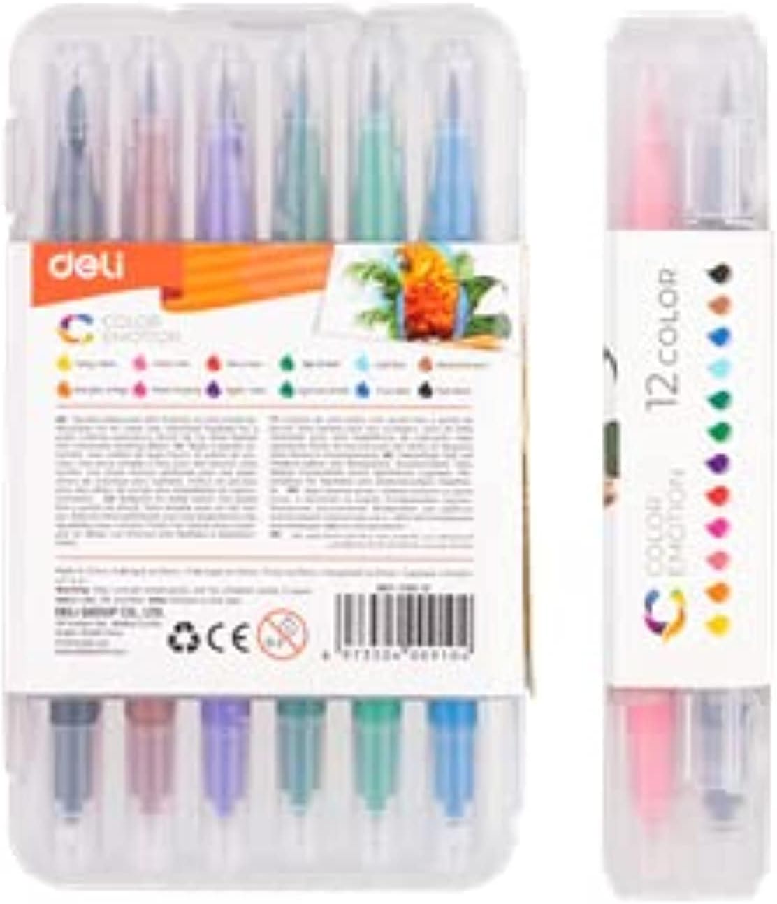 Deli - Double Tip Colored Pencils (Pack of 12) for School and Office, Suitable for Children and Teenagers