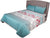 Forbid Double Poly-Cotton Coverlet Set - Multi-Colored (3 Pieces: Coverlet 240 x 240 cm + 2 Pillowcases 70 x 50 cm)