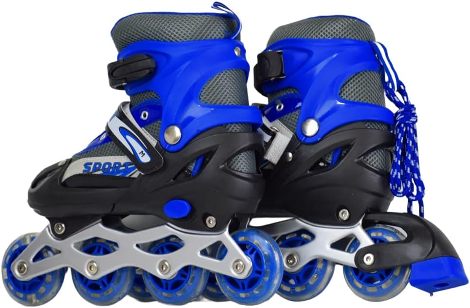 Carol 485-1 Adjustable Swivel Roller Skate with Flashing Colorful Wheels for Kids