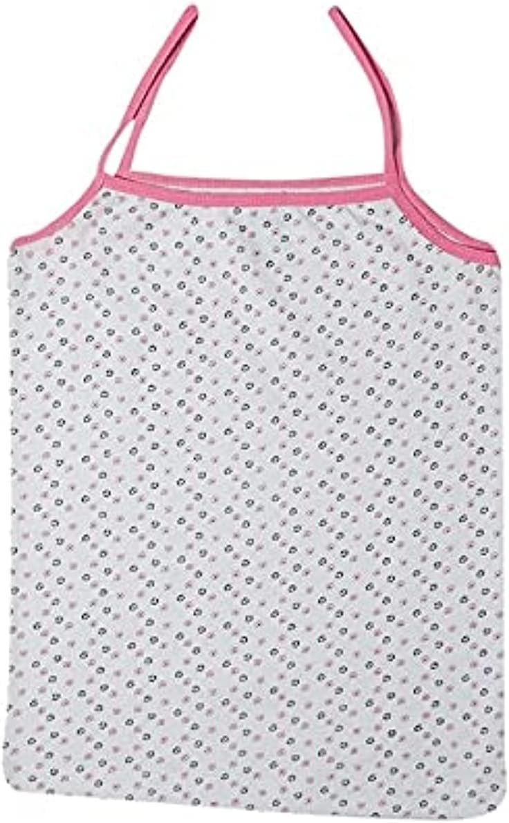 Papillon Girls 9251 Cotton Sleeveless Undershirt with Printed Flower - Gray - 10 Years (Pack of 1)