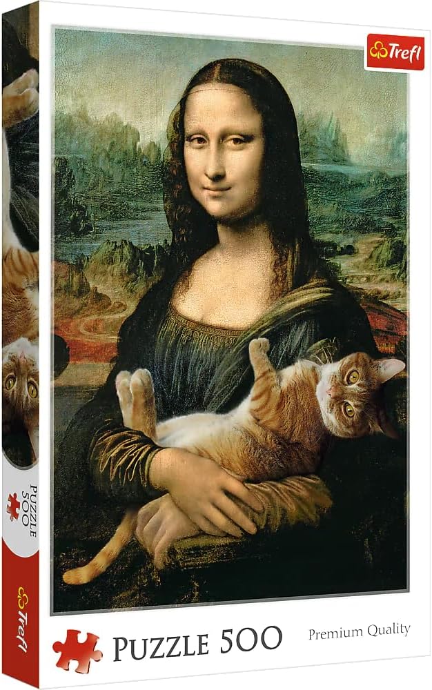 Trefl 37294 Mona Lisa with Cat Puzzle Set (500 Pieces)