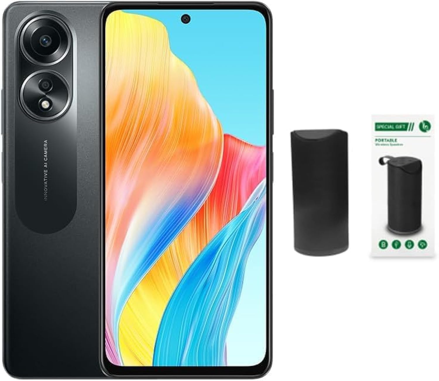 OPPO A58 Smartphone 4G Glowing Black 128GB 8GB - UAE Version