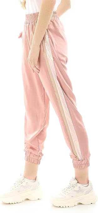 Ravin Women's Dusty Rose Side-Tape Elastic Waist Sweatpants - Style 96001