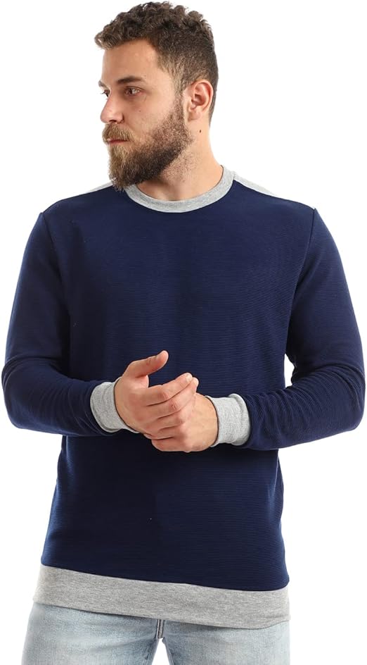 Offcliff Men's Crew Neck Long-Sleeve Sweatshirt