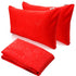 Snooze Flat Jacquard Microfiber Bed Sheet - Chili Red (Flowery Design) 220 x 240 cm + Free 2 Pillowcases