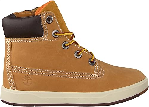 Timberland Davis Square Nubuck Round-Toe Side-Zip Lace-up Ankle Boots for Kids - Camel