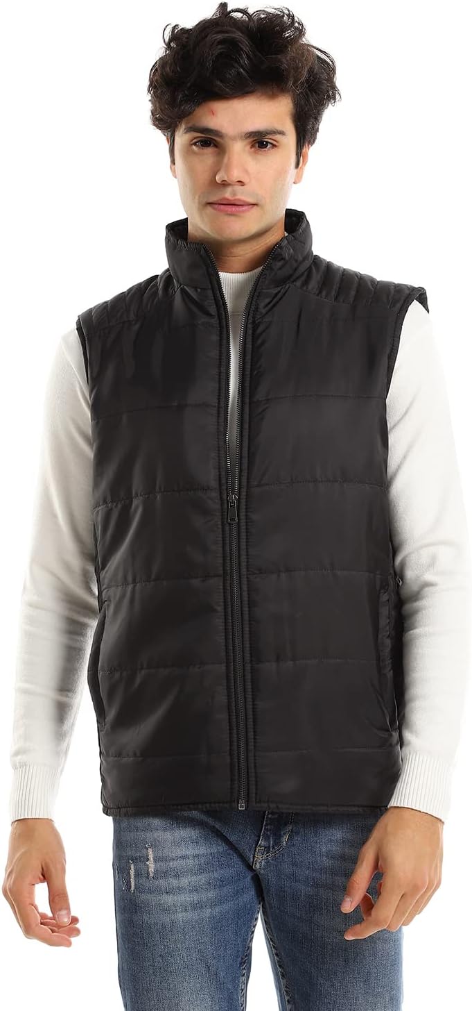 Andora Women's Unisex Solid Full Zipper Down Vest