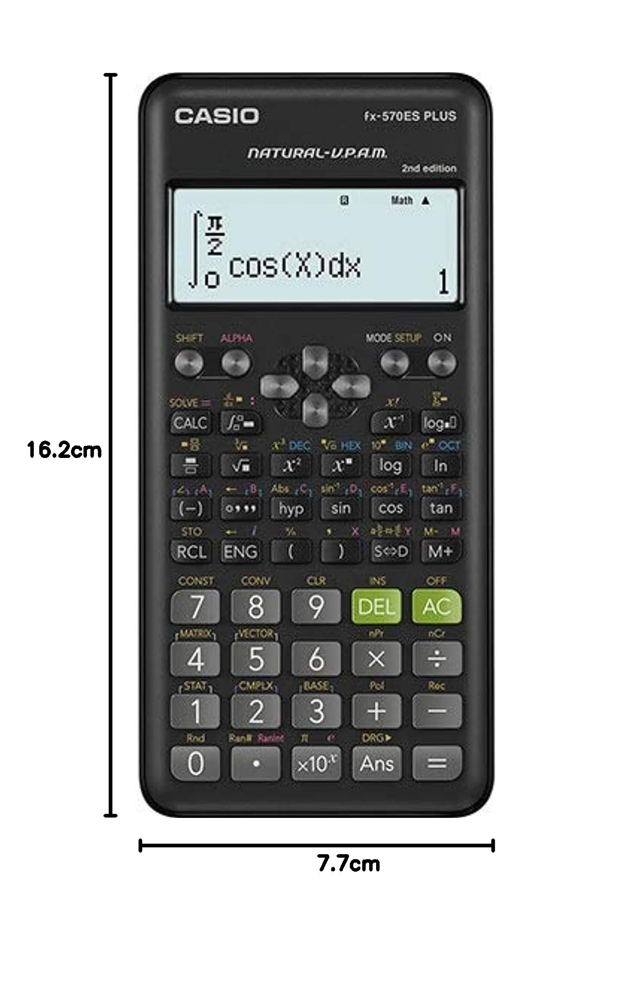 Casio FX-570ESPLUS-2WDTV Scientific Calculator - Black