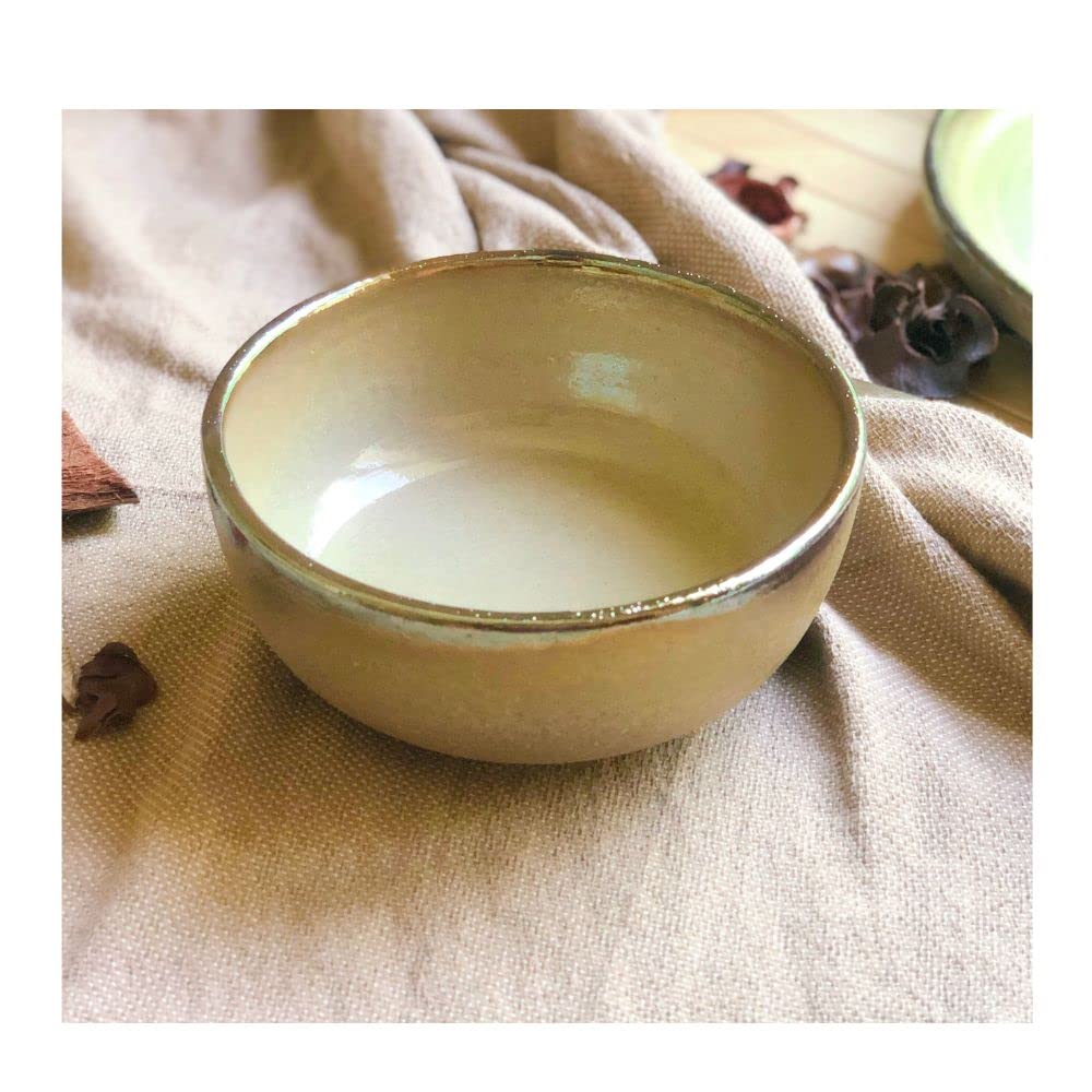 Decobate Handmade Beige Dinner Bowl