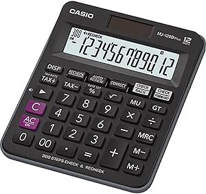 آلة حاسبة عملية من Casio [MJ-120D Plus] - شاشة 12 رقم
 