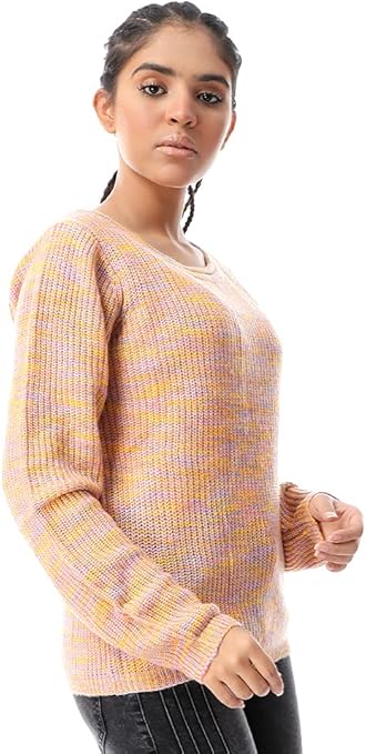 Ravin Women’s 56055 Colorful Knitted Pullover Sweater, Multicolor