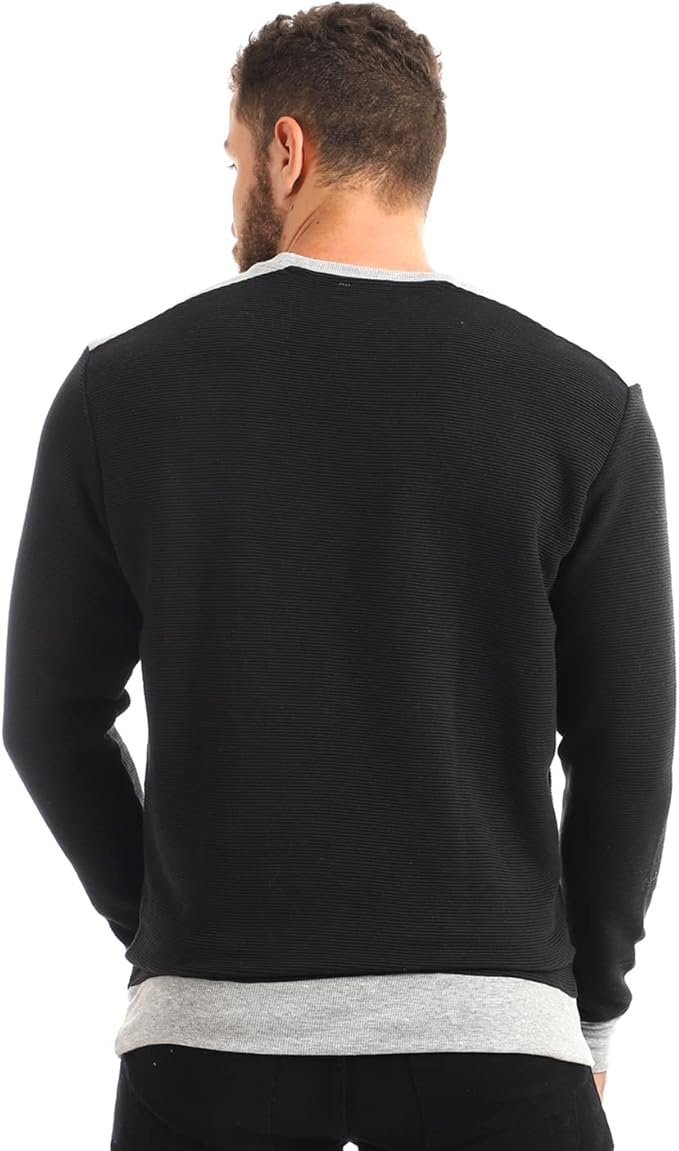 C Men Crew Neck Long Sleeve Sweatshirt