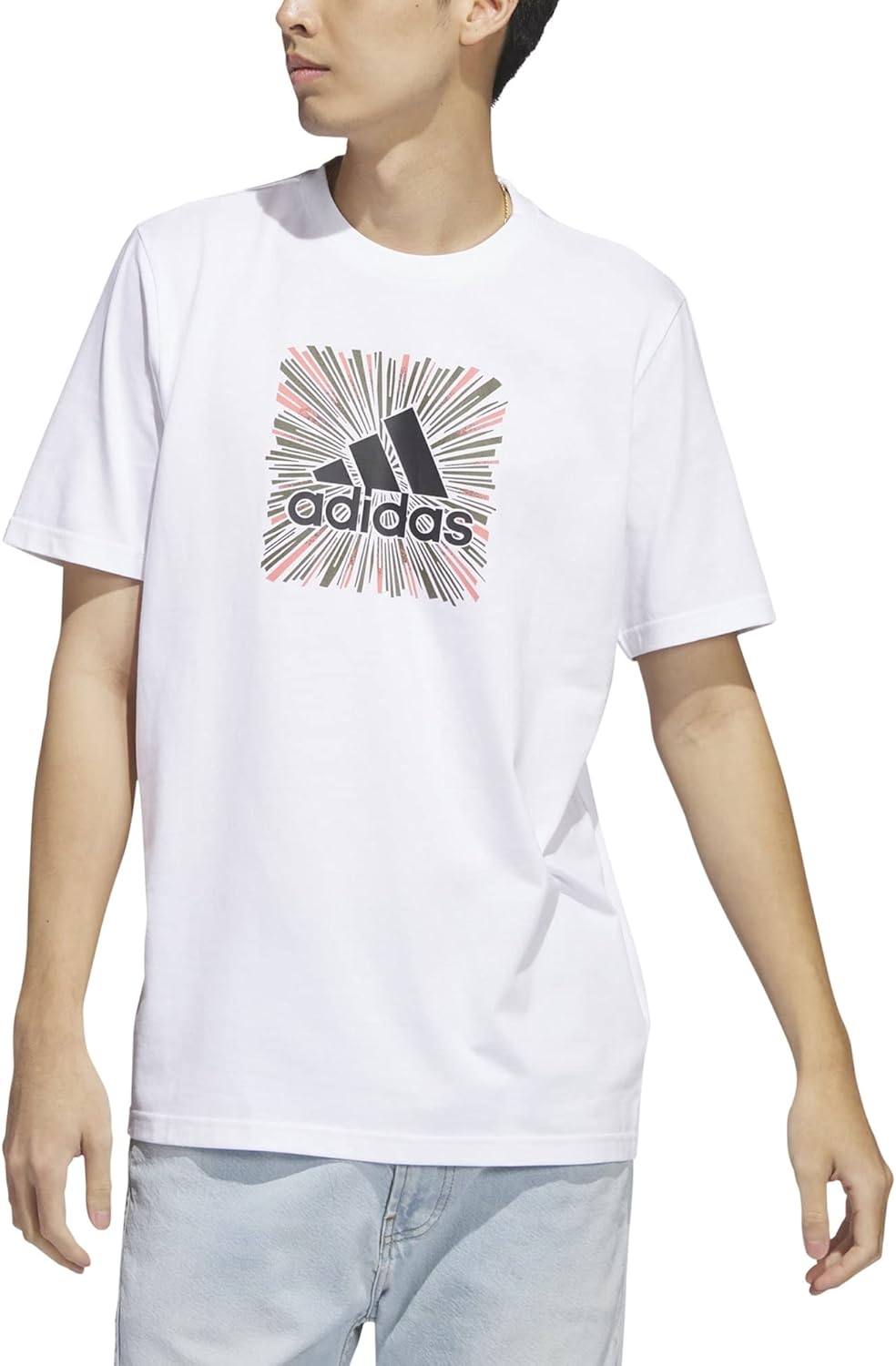 Adidas Sport Optimist Sun Logo Graphic Sportswear T-Shirt (Short Sleeve) for Men