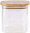 Airtight Rectangular Storage Jar with Bamboo Lid - 0.5L Food Storage Canister