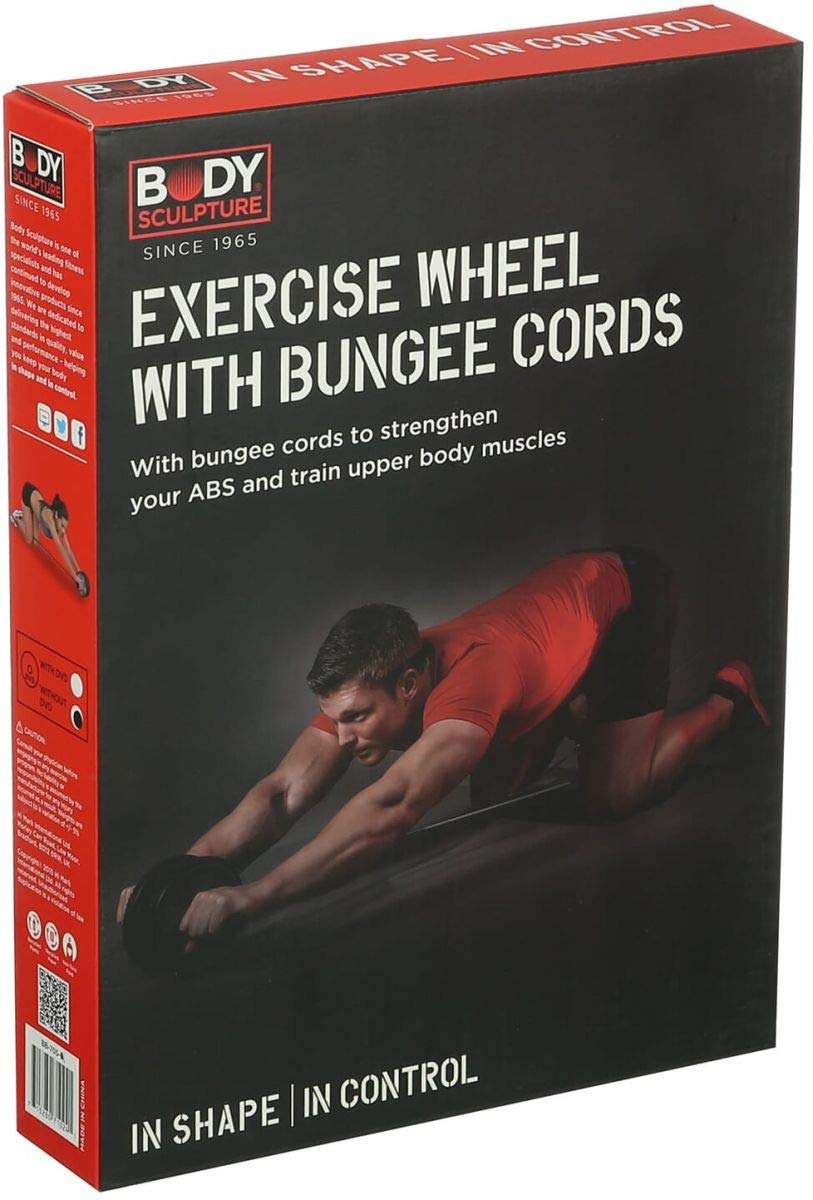 Body Sculpture BB-705 Exercise Wheel with Bungee Cords