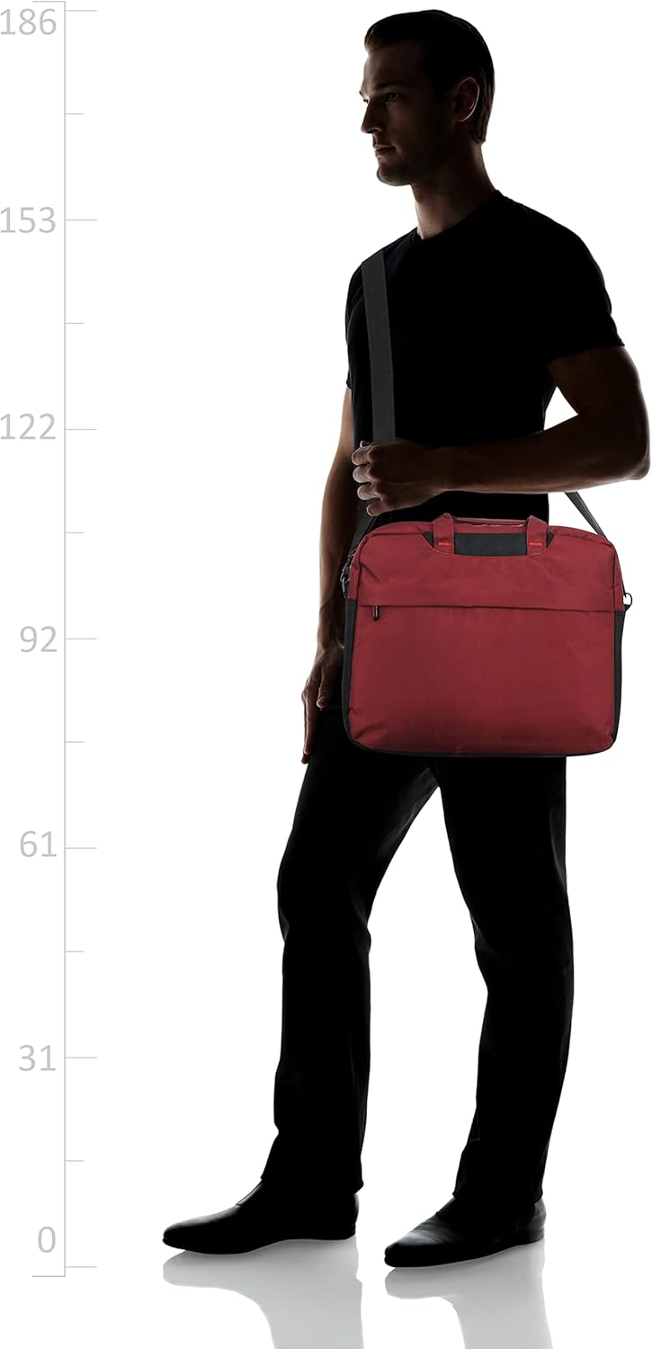 Okade Synthetic Fibers Hand & Shoulder Laptop Bag for Unisex - Dark Red