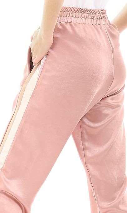 Ravin Women's Dusty Rose Side-Tape Elastic Waist Sweatpants - Style 96001