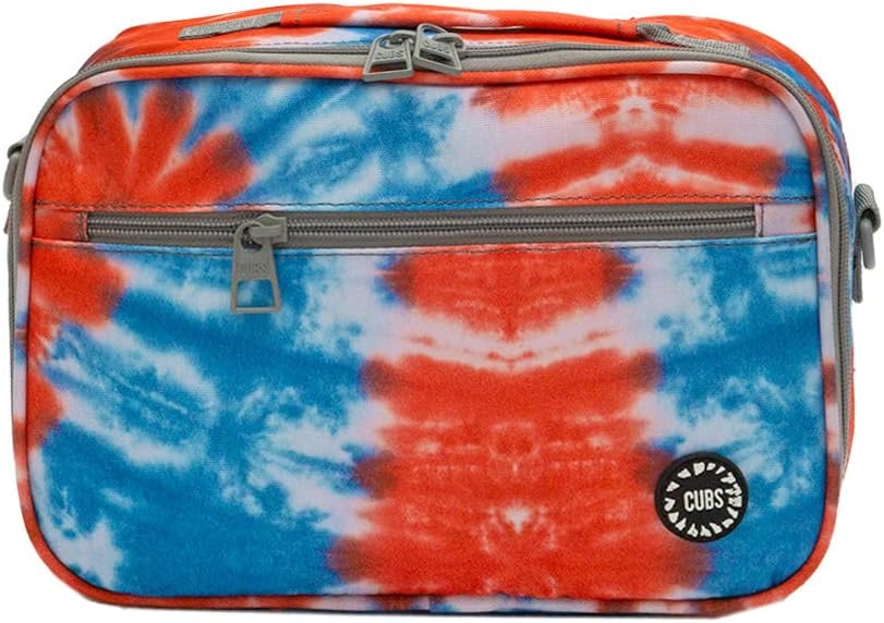 CUBS Classic Lunch Bag with Shoulder Strap - Orange Tie Dye