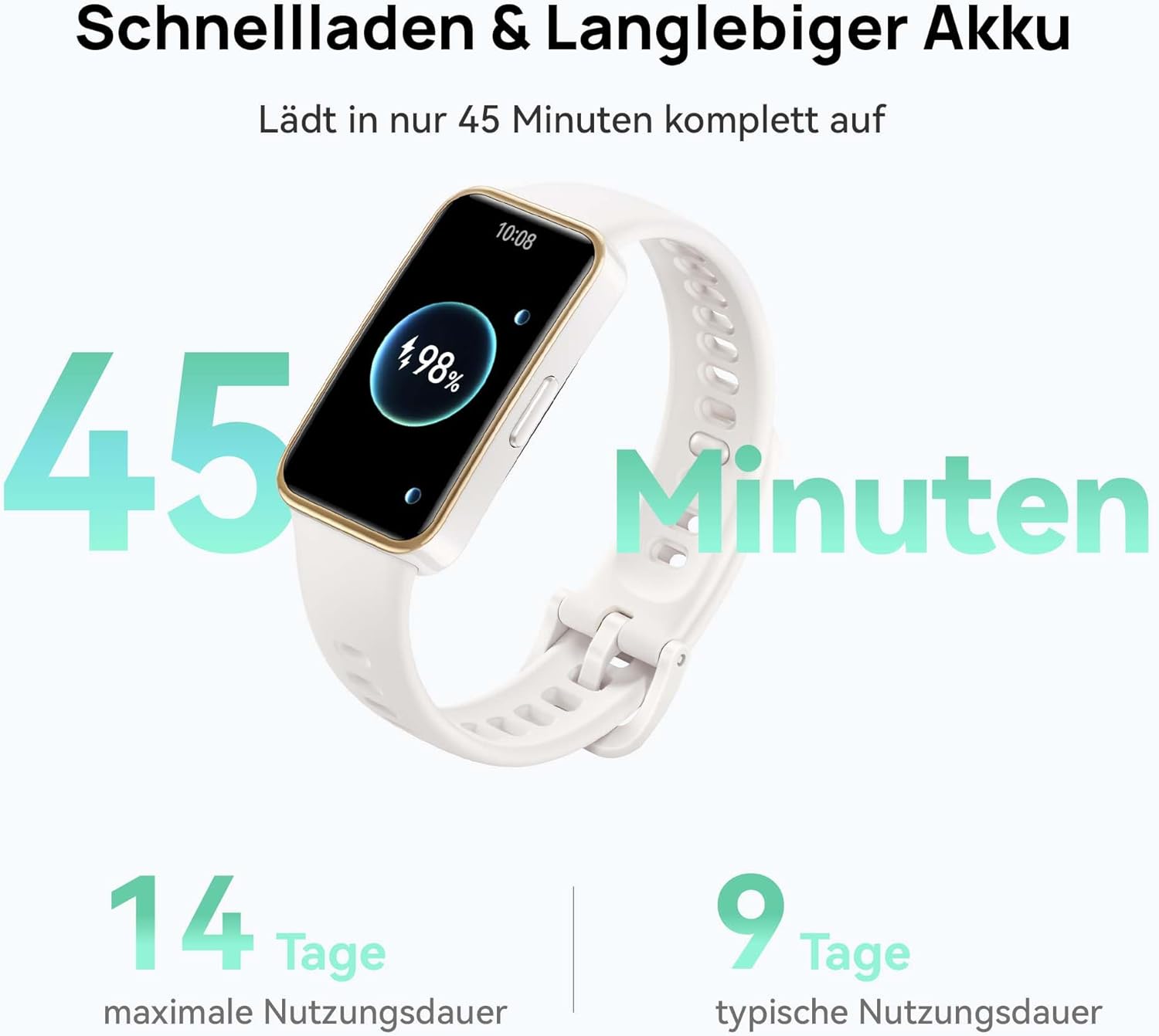 HUAWEI Band 9, Comfortable All-Day Wear, Science-Based Sleep Tracking, Up to 14 Days Battery Life, Intelligent Brightness Adjustments, 100 Workout Modes, Compatible with iOS & Android