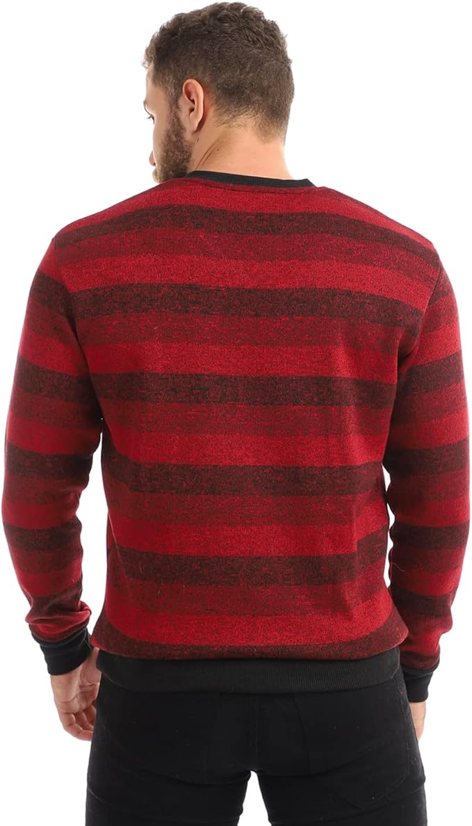 Offcliff Men's Striped V-Neck Pullover