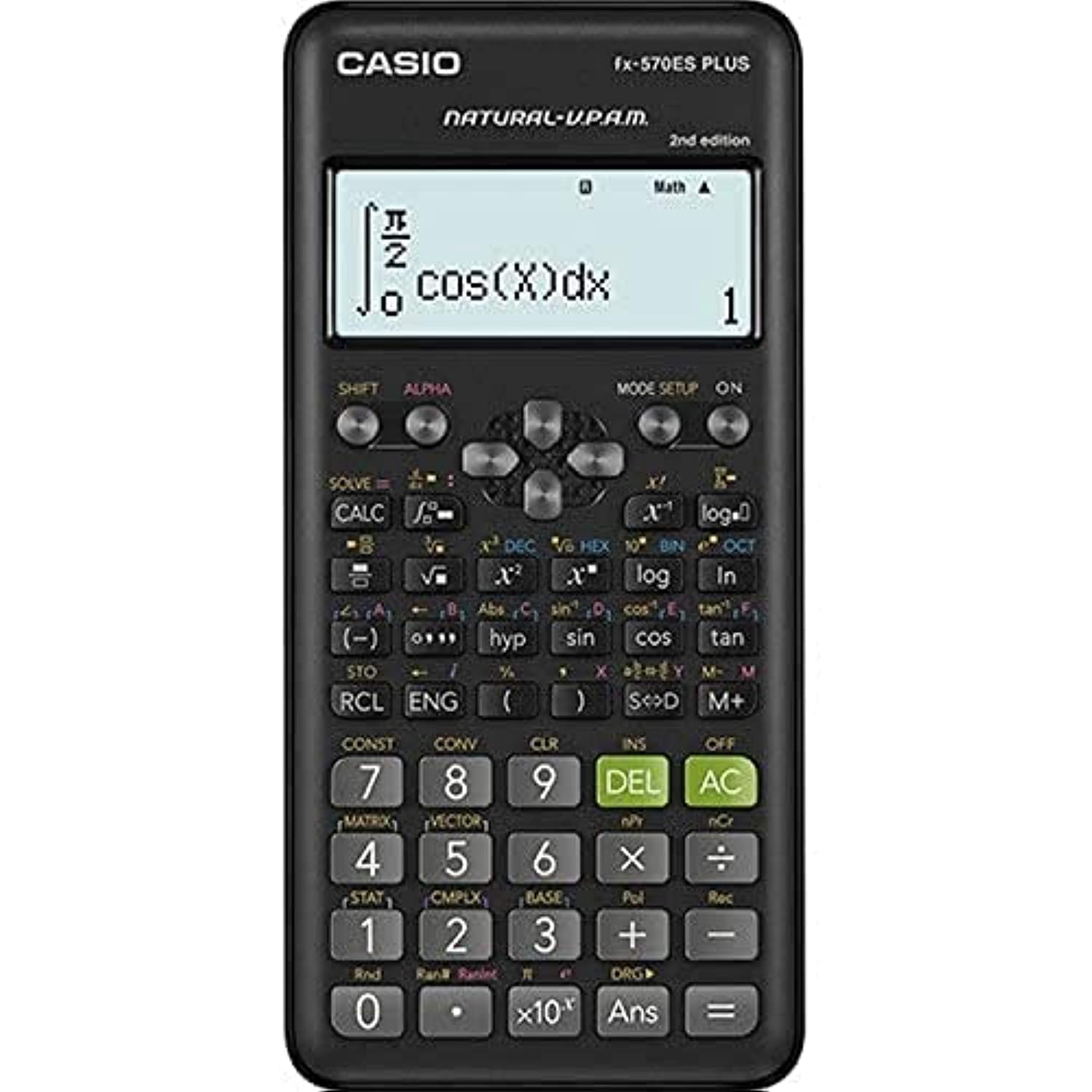 Casio FX-570ESPLUS-2WDTV Scientific Calculator - Black