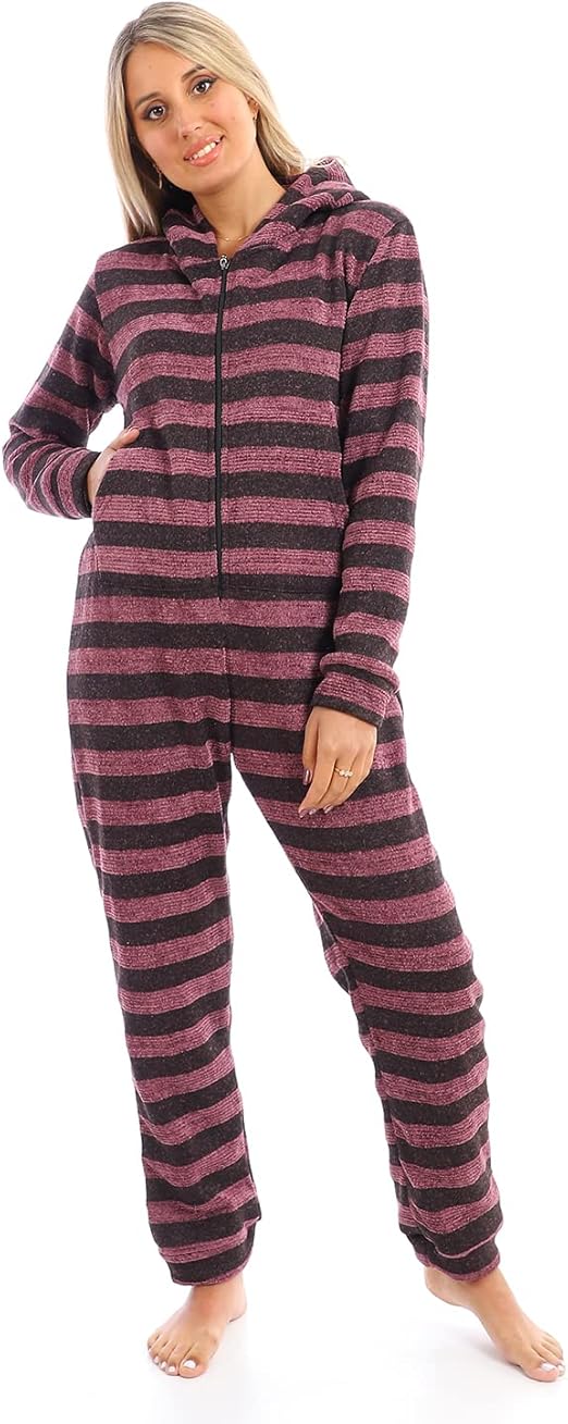 Kady Women striped onsie with zipper