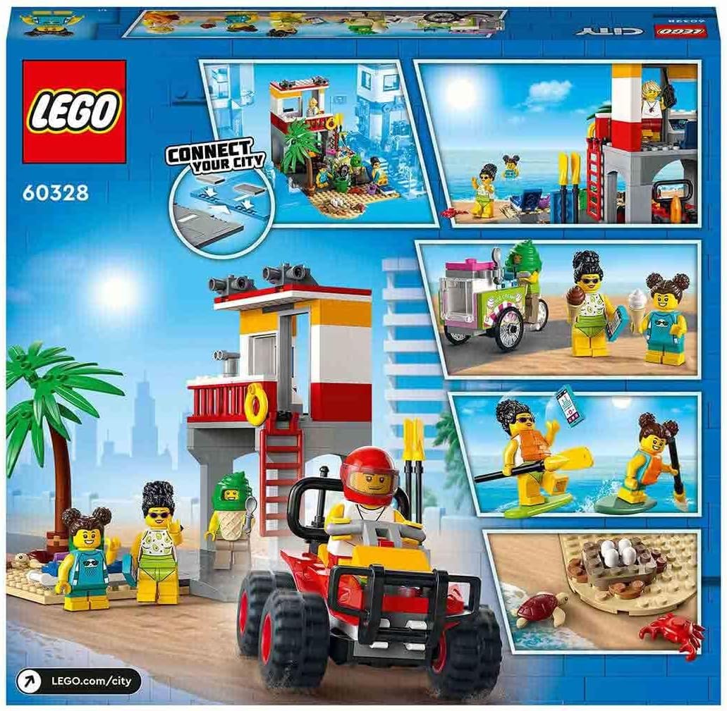 مجموعة بناء محطة حرس الشاطئ LEGO® City 60328 (211 قطعة)