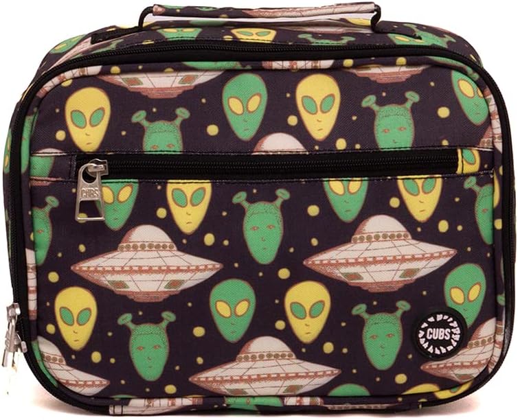 CUBS Classic Lunch Bag - Space Aliens Design, Multi-Color