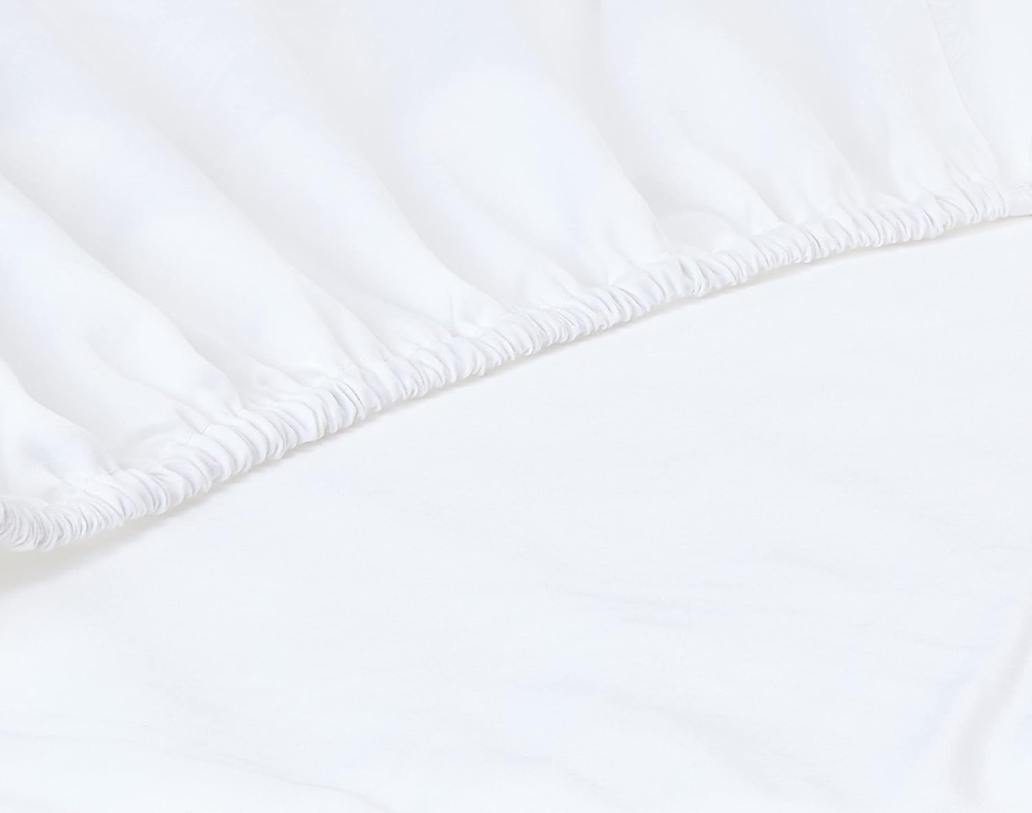 NIT Luxury Fitted Sheet - 100% Egyptian Cotton, White, Small Single