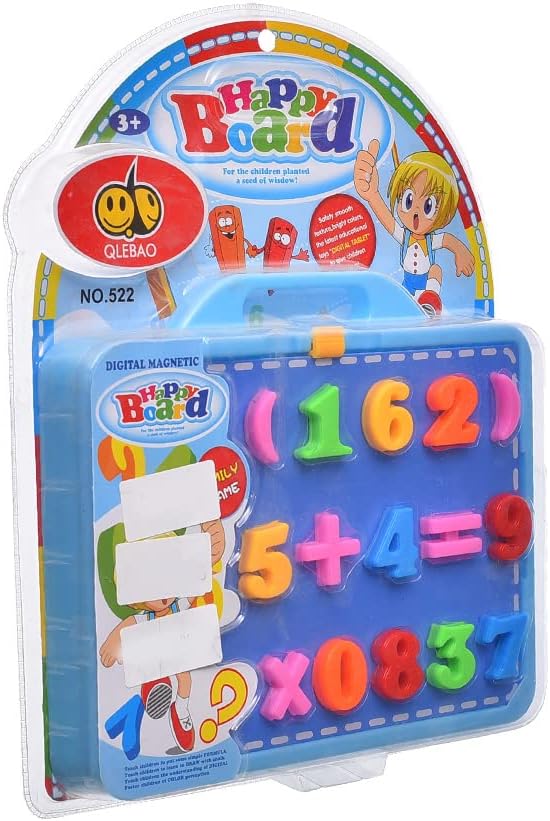 Happy Board with 10 Numbers and 5 Math Signs - Set of 19 Pieces for Kids - Multi Color