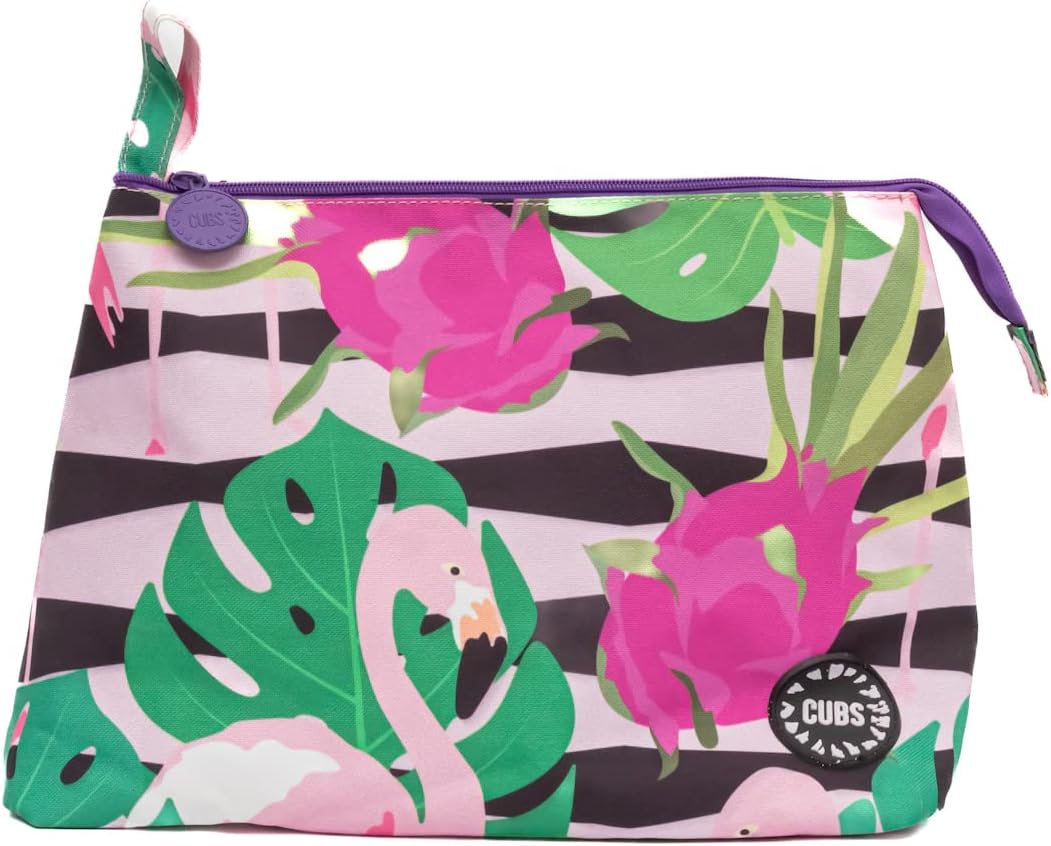 CUBS Multicolour Flamingos Large Pouch