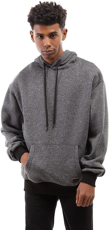 Ravin mens Ravin 96021 Heather Black Hoodie With Kangaroo Pocket Sweatshirt