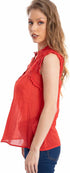 Dalydress Dare Women's Plain Sleeveless V-Neck Blouse - Size L