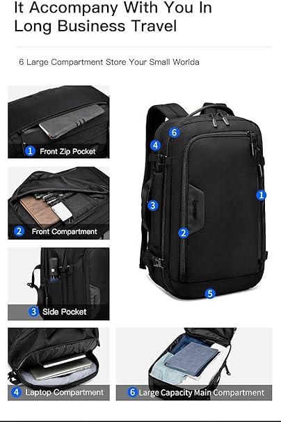 Arctic Hunter 15.6-Inch Multifunctional Laptop Backpack - Waterproof Travel Bag