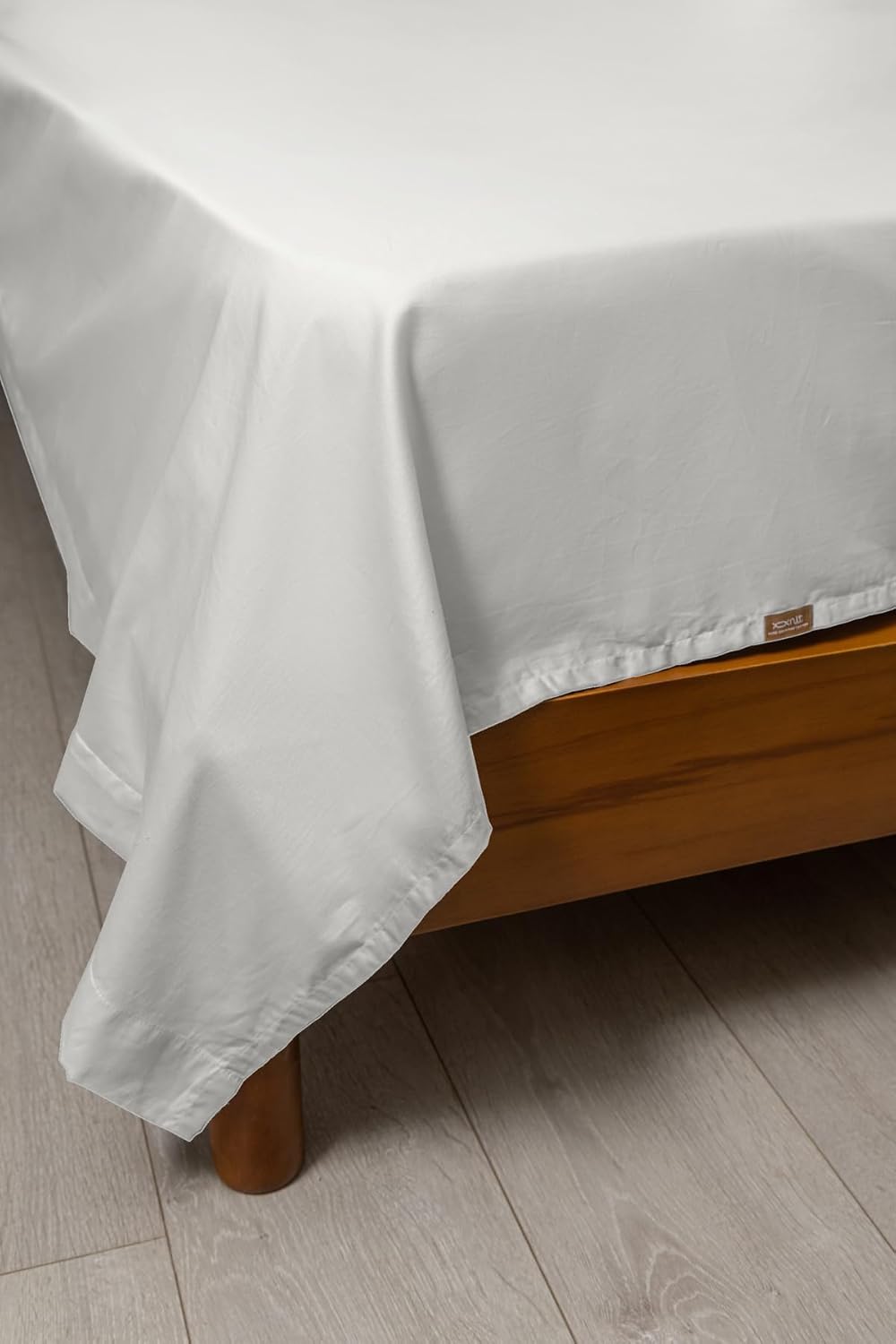 nit Solid Flat Sheet Set - White Bed Linen, 100% Egyptian Cotton