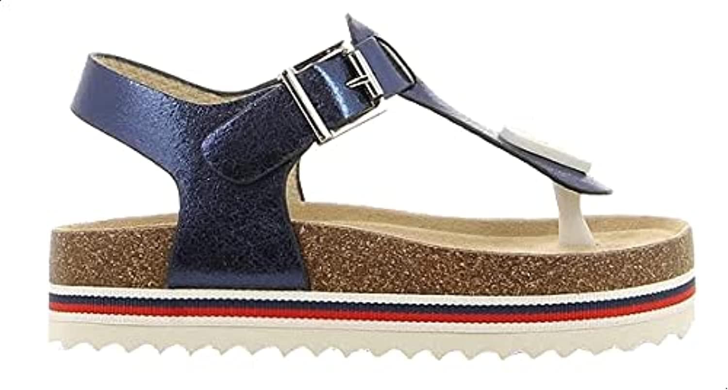 Sprox Buckle-Strap Metallic Toe-Post Flat Sandals for Girls